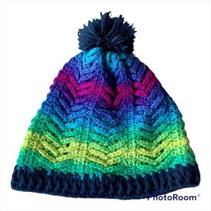 Handmade Rainbow Beanie